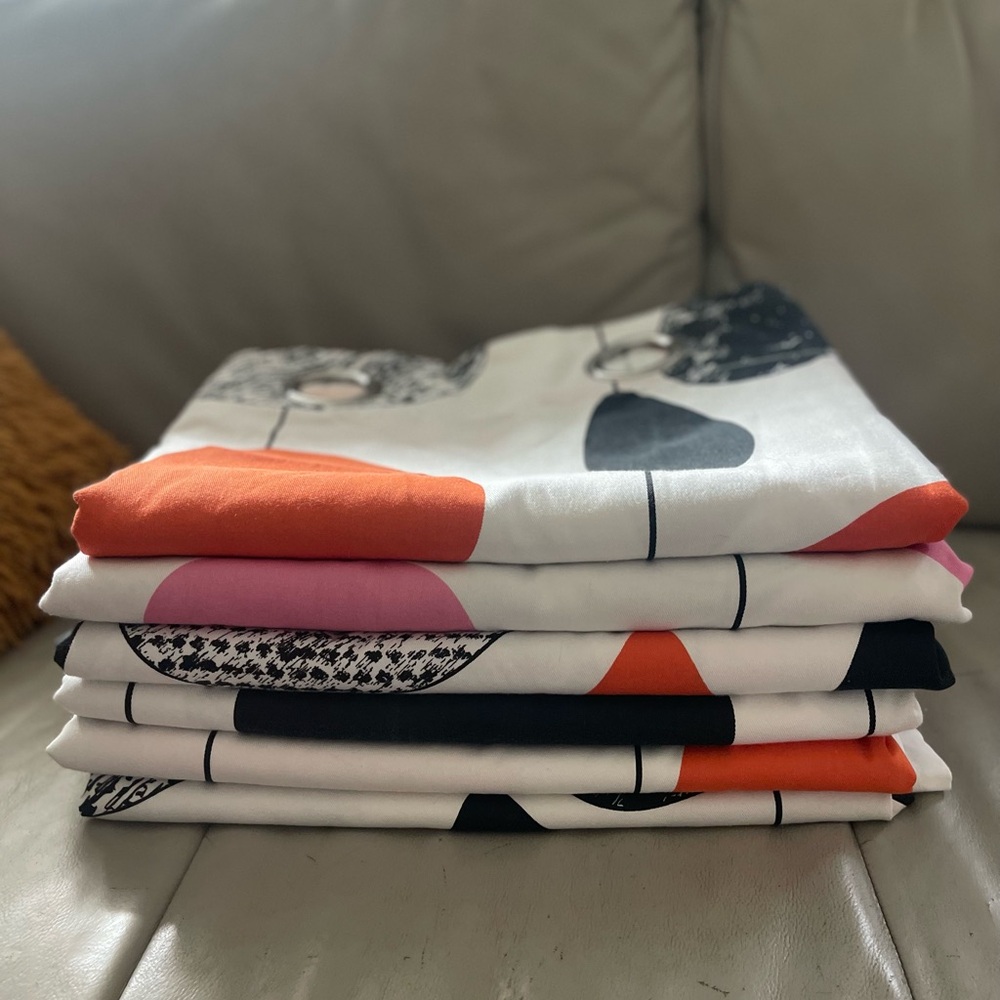 6 Panels (3 Sets)  IKEA Bollkaktus Grommet Curtain panels 58"x84”